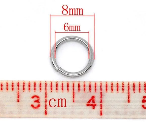 50 Stainless steel jump rings 3mm to 16mm, all gauges