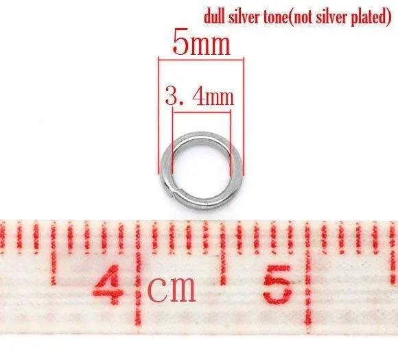 50 Stainless steel jump rings 3mm to 16mm, all gauges