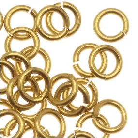 Artistic Wire, Chain Maille Jump Rings, 18 Ga / ID 3.57mm / 110pc, Tarnish Resistant Gold Tone Brass