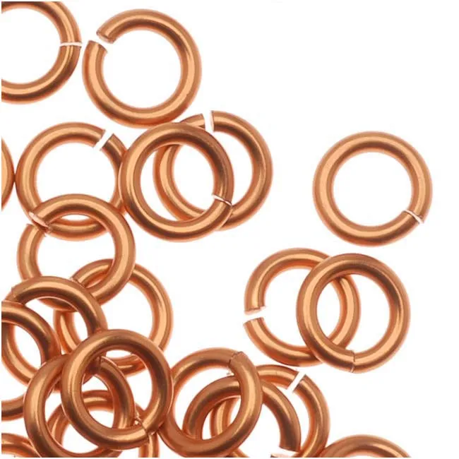 Artistic Wire, Chain Maille Jump Rings, 18 Ga / ID 3.57mm / 160pc, Tarnish Resistant Copper