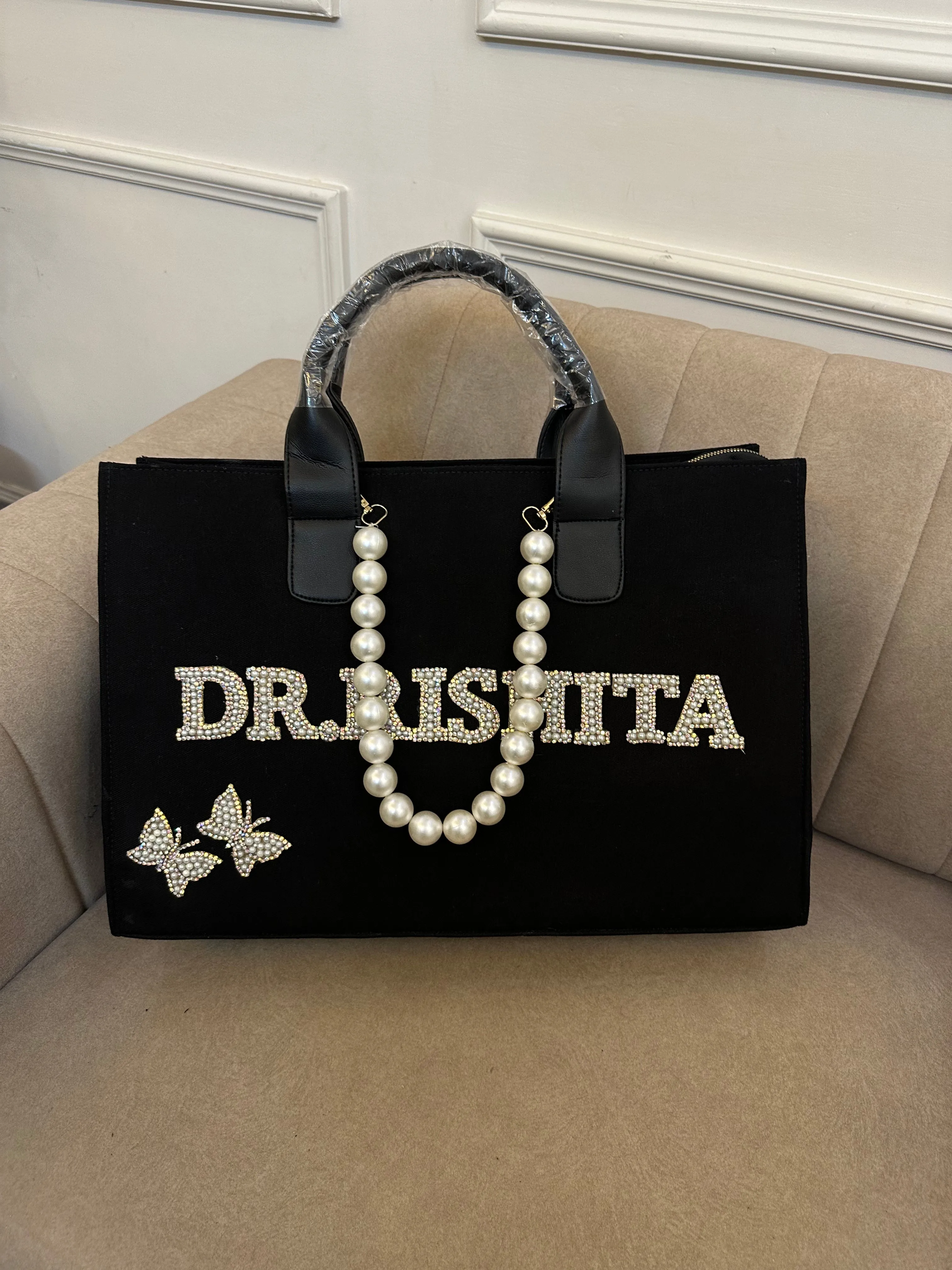 Black Pearlet Tote