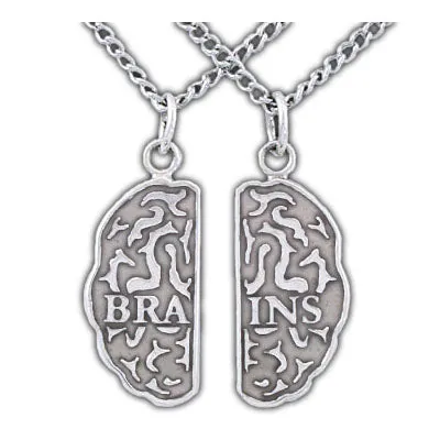 Brains Friendship Necklaces - Enameled Silver