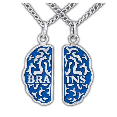 Brains Friendship Necklaces - Enameled Silver