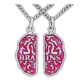 Brains Friendship Necklaces - Enameled Silver