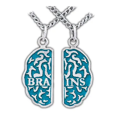 Brains Friendship Necklaces - Enameled Silver