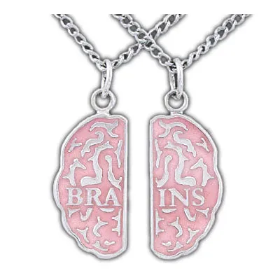 Brains Friendship Necklaces - Enameled Silver