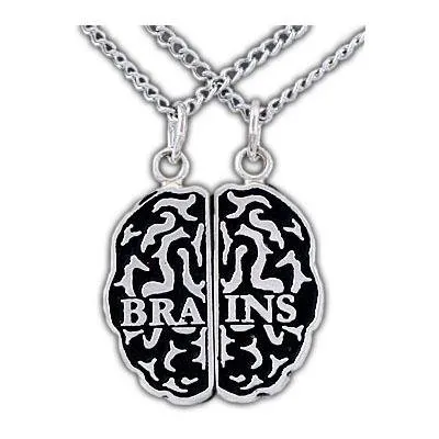 Brains Friendship Necklaces - Silver
