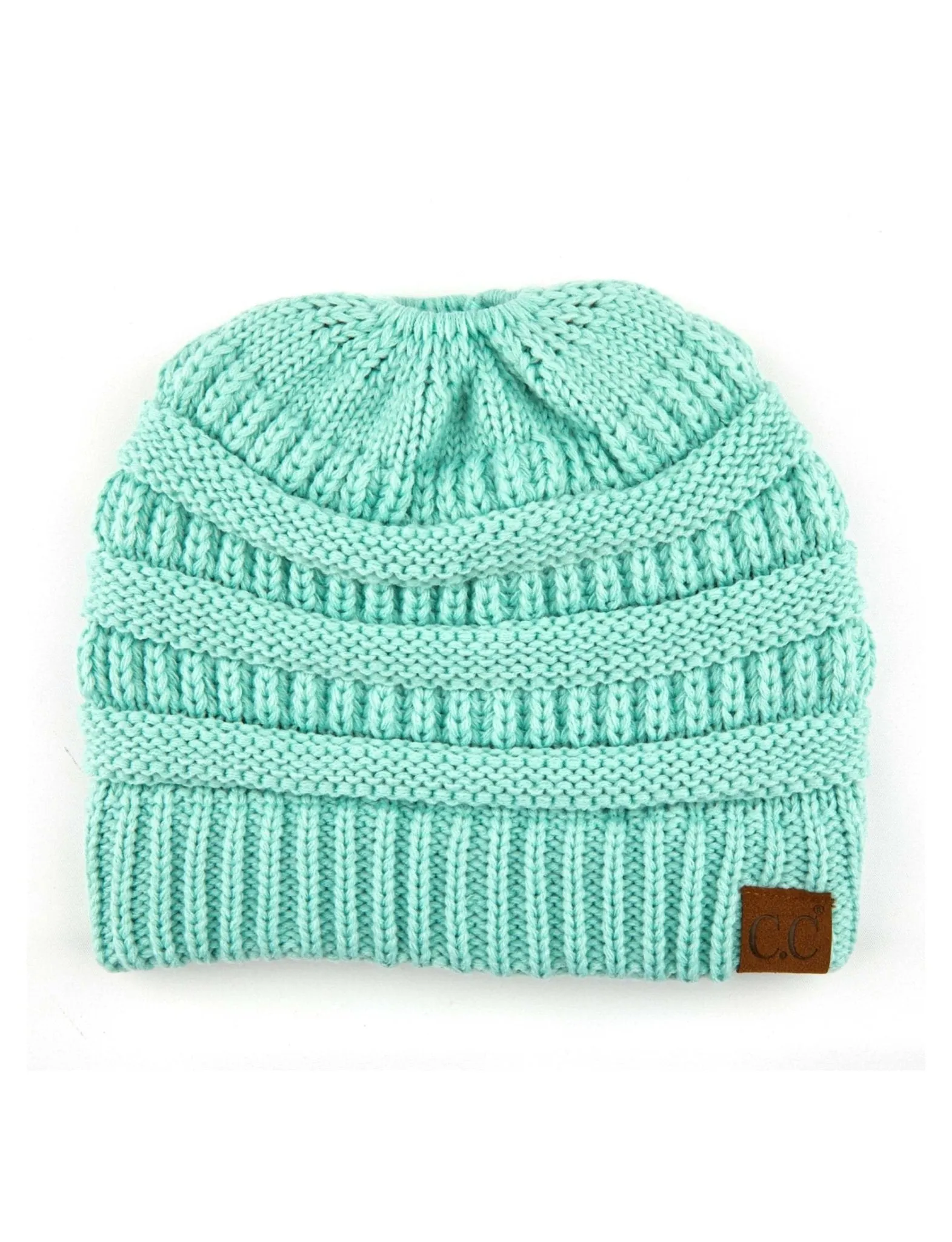 CC Messy Bun Adults Teen Size Ponytail Beanies Hats