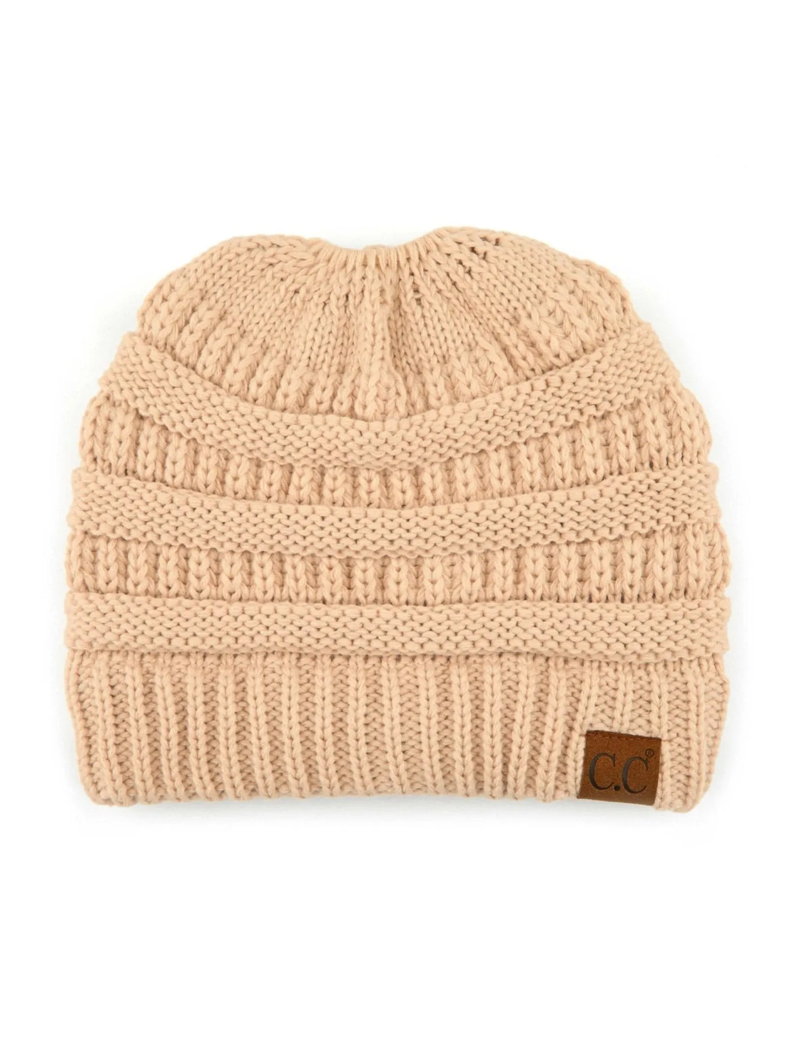 CC Messy Bun Adults Teen Size Ponytail Beanies Hats