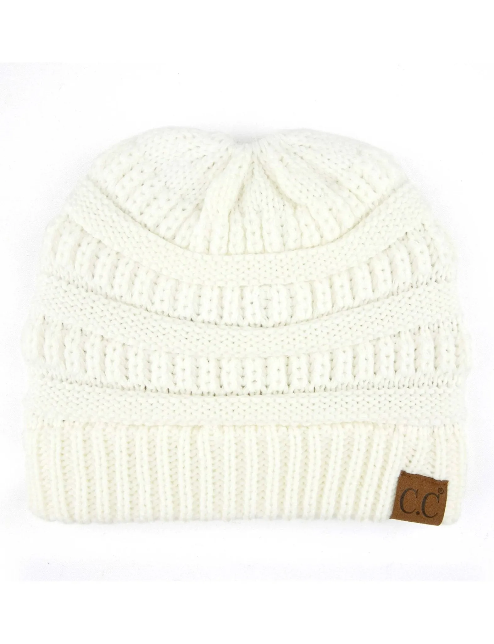 CC Messy Bun Adults Teen Size Ponytail Beanies Hats