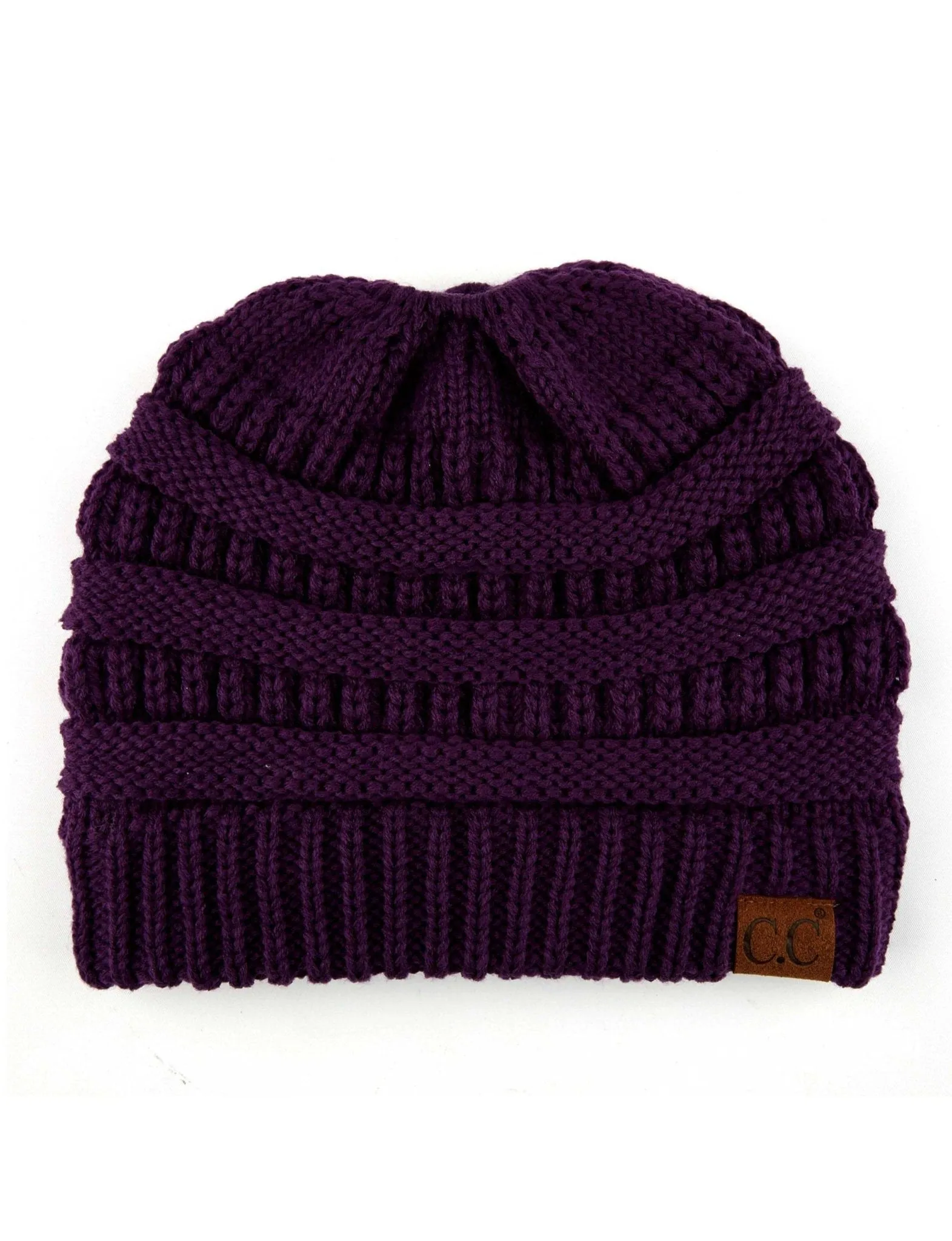 CC Messy Bun Adults Teen Size Ponytail Beanies Hats