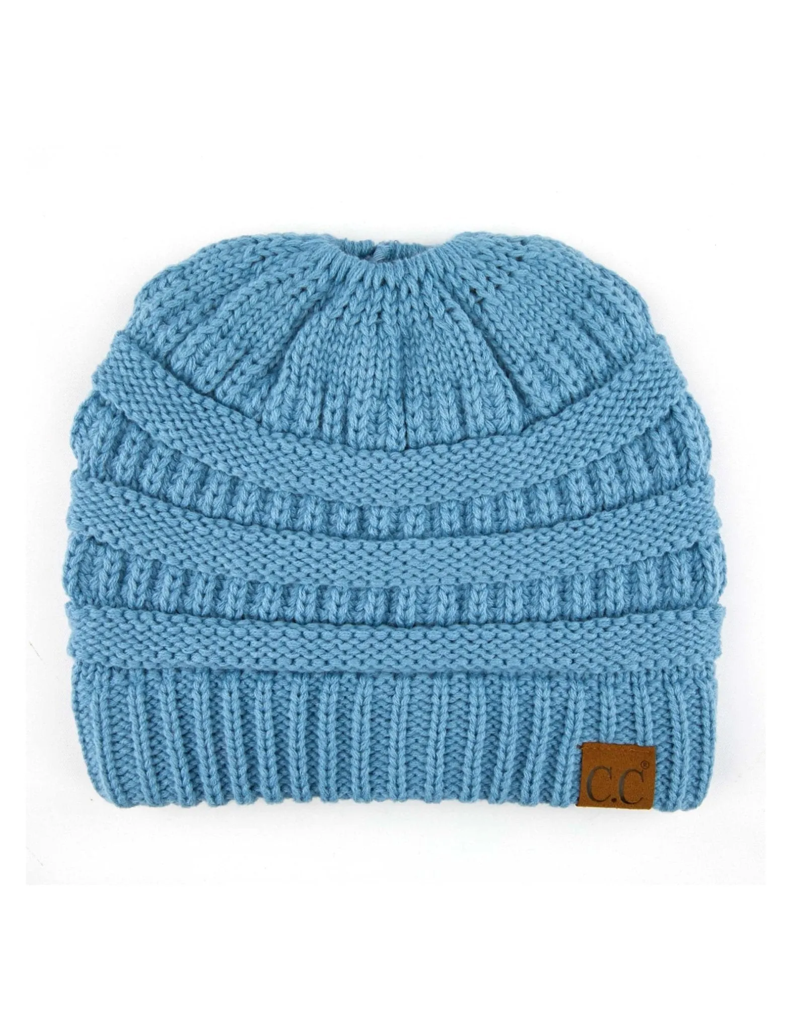 CC Messy Bun Adults Teen Size Ponytail Beanies Hats