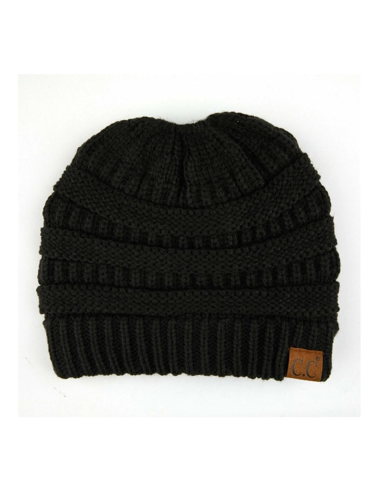 CC Messy Bun Adults Teen Size Ponytail Beanies Hats