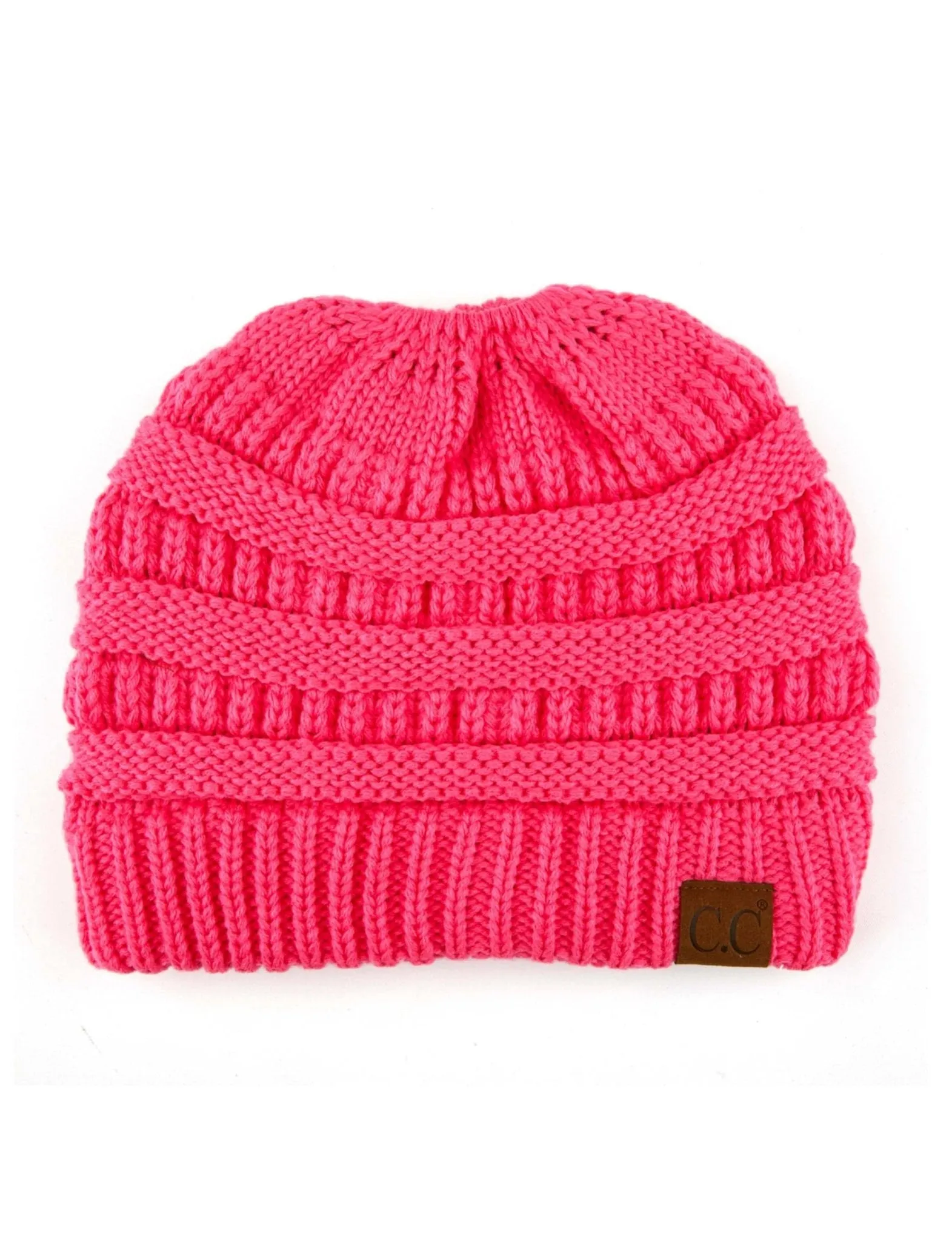 CC Messy Bun Adults Teen Size Ponytail Beanies Hats