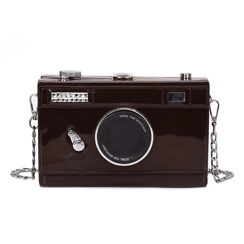 Christmas Gift Designer Camera Shape Bags For Women 2019 Luxury Handbags Women Bags Box Shape Travel Purse Chains Shoulder Messenger Bags
