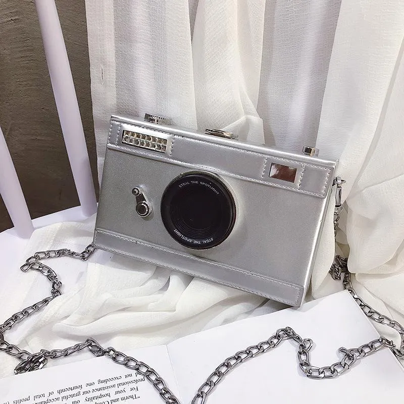 Christmas Gift Designer Camera Shape Bags For Women 2019 Luxury Handbags Women Bags Box Shape Travel Purse Chains Shoulder Messenger Bags