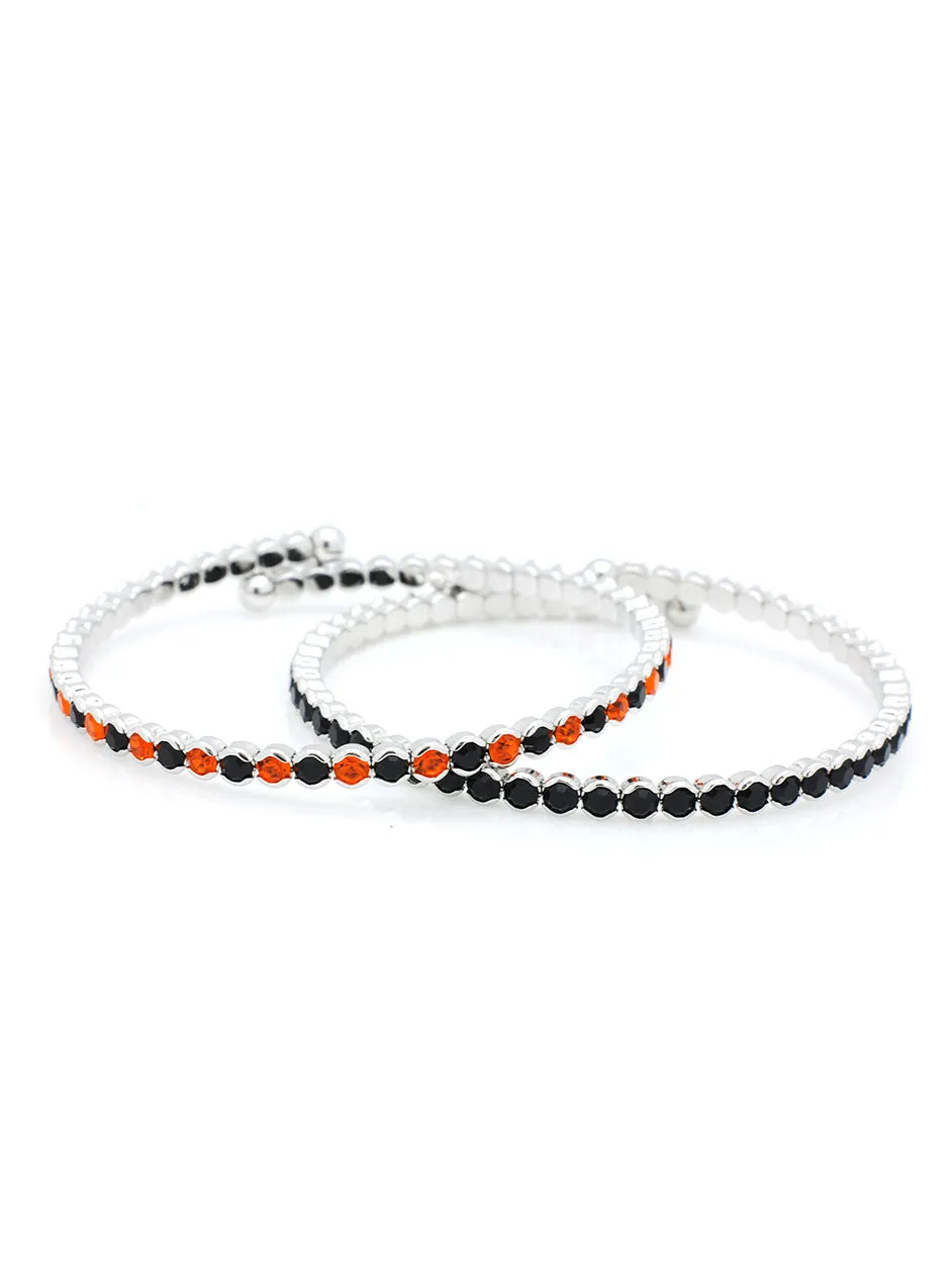 Deluxe Flex Bracelet - 2 Pack - Orange - Orange/Black