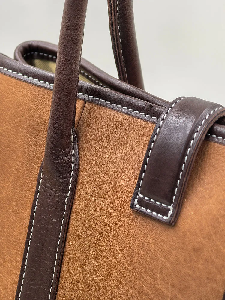 Genuine Leather Satchel Handbags Women's Leather Tote Handbags