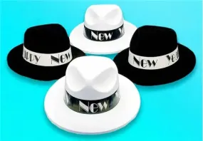 Happy New Year Flocked Fedoras