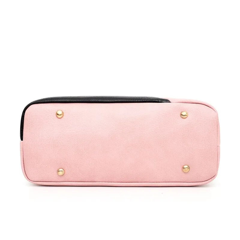 High Quality Large Capacity Women Pu Leather Handbags Tote Bags Fashion Ladies 4 Pieces Set Shoulder Bag Luxury Crossbody Bag