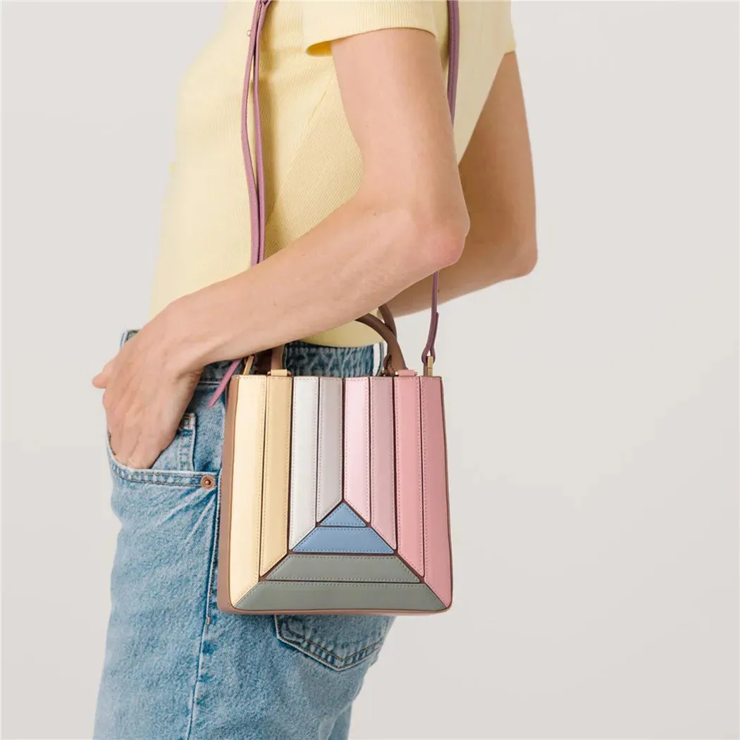 Panelled small handbag