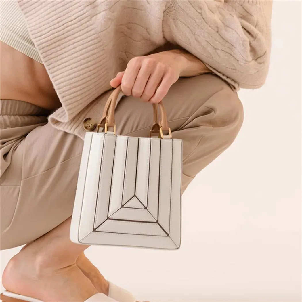 Panelled small handbag