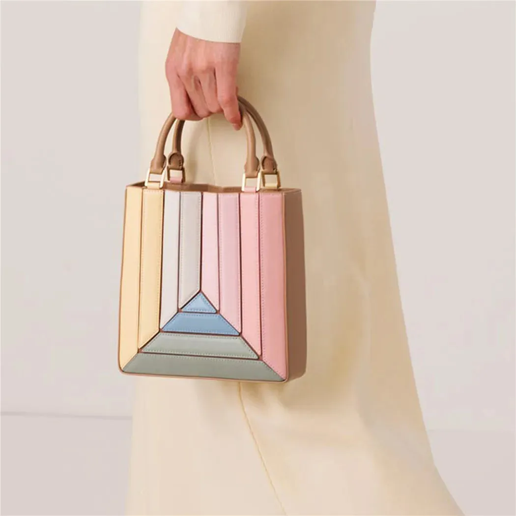 Panelled small handbag