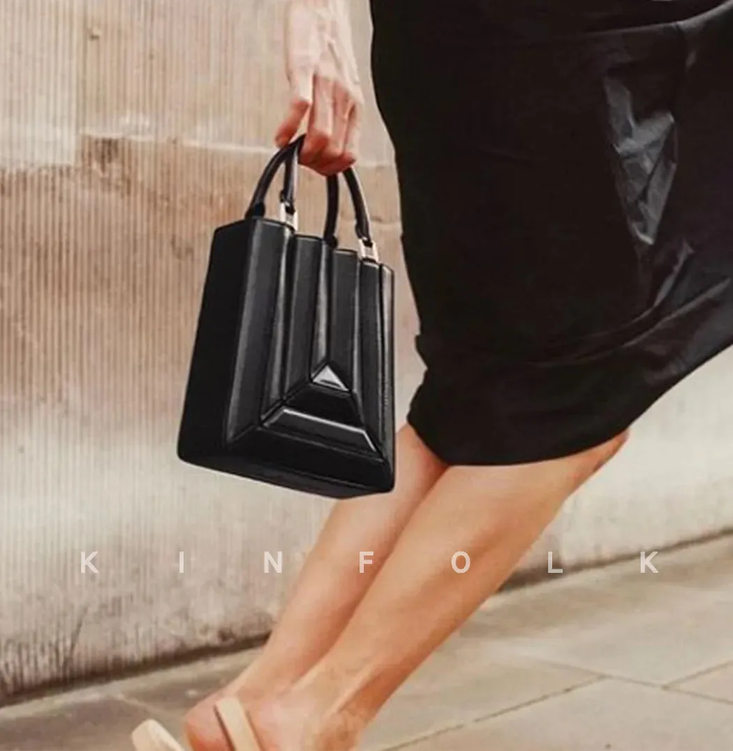 Panelled small handbag