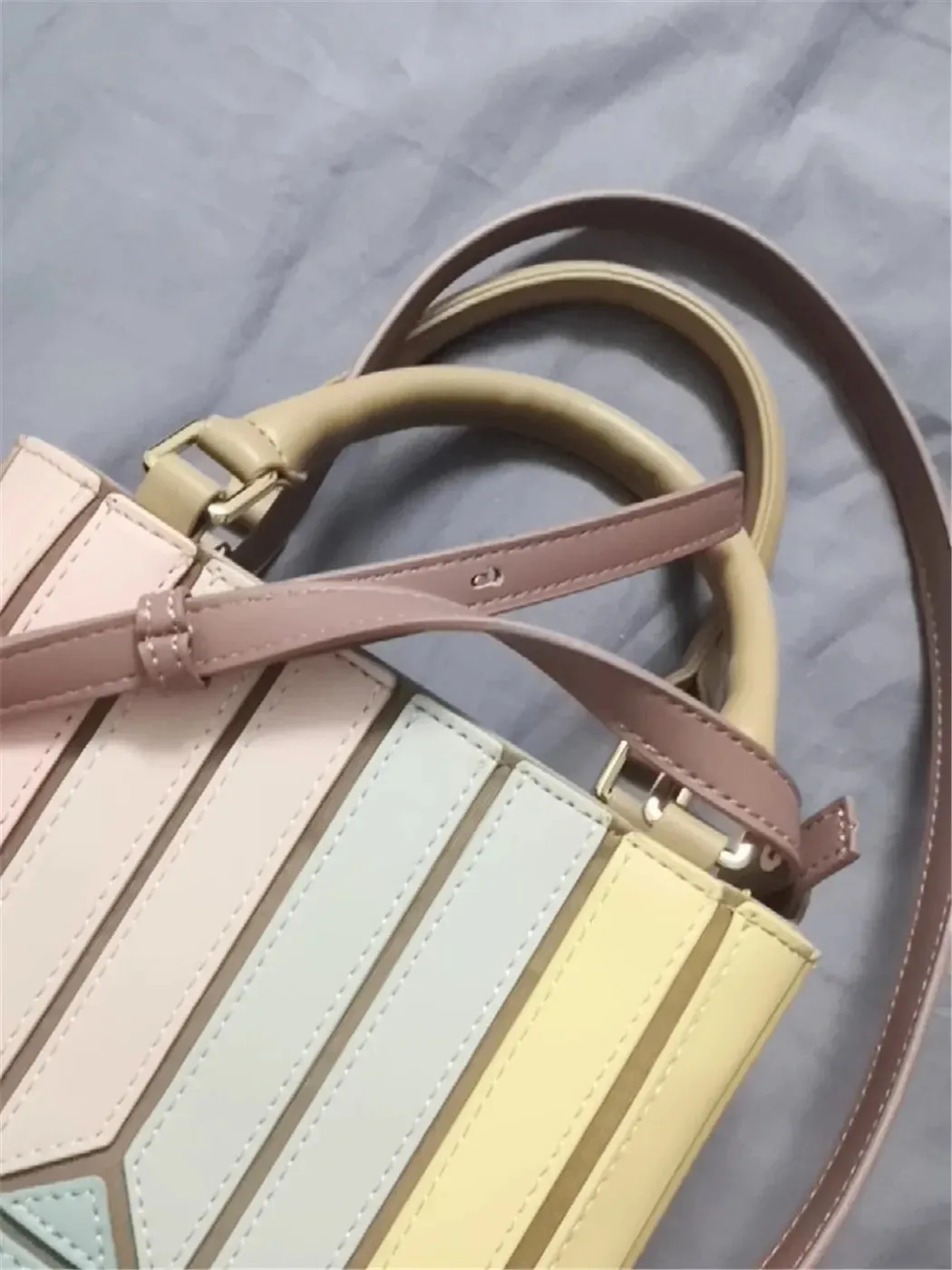 Panelled small handbag