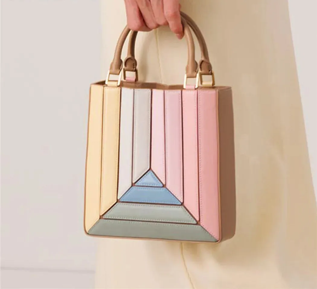 Panelled small handbag