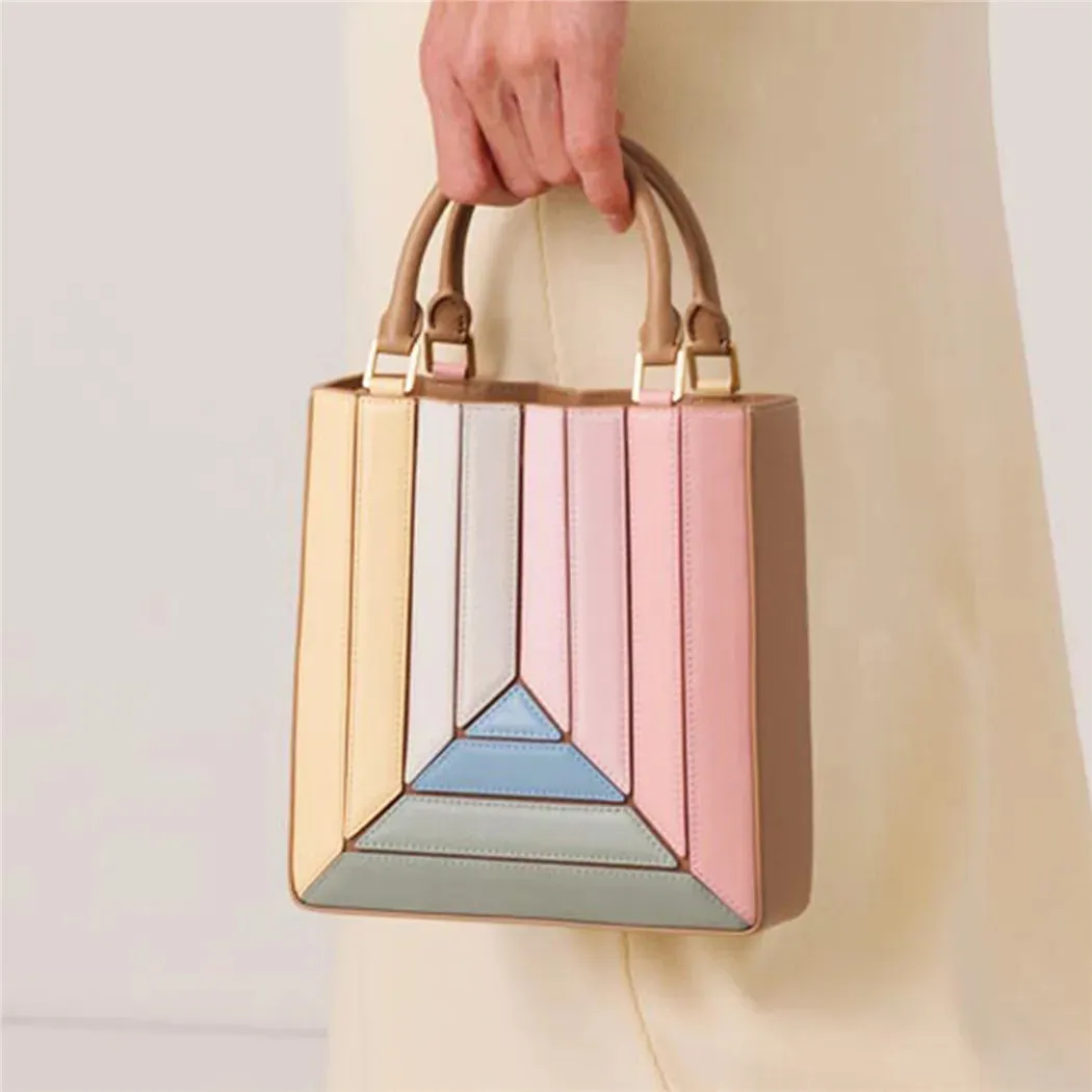Panelled small handbag