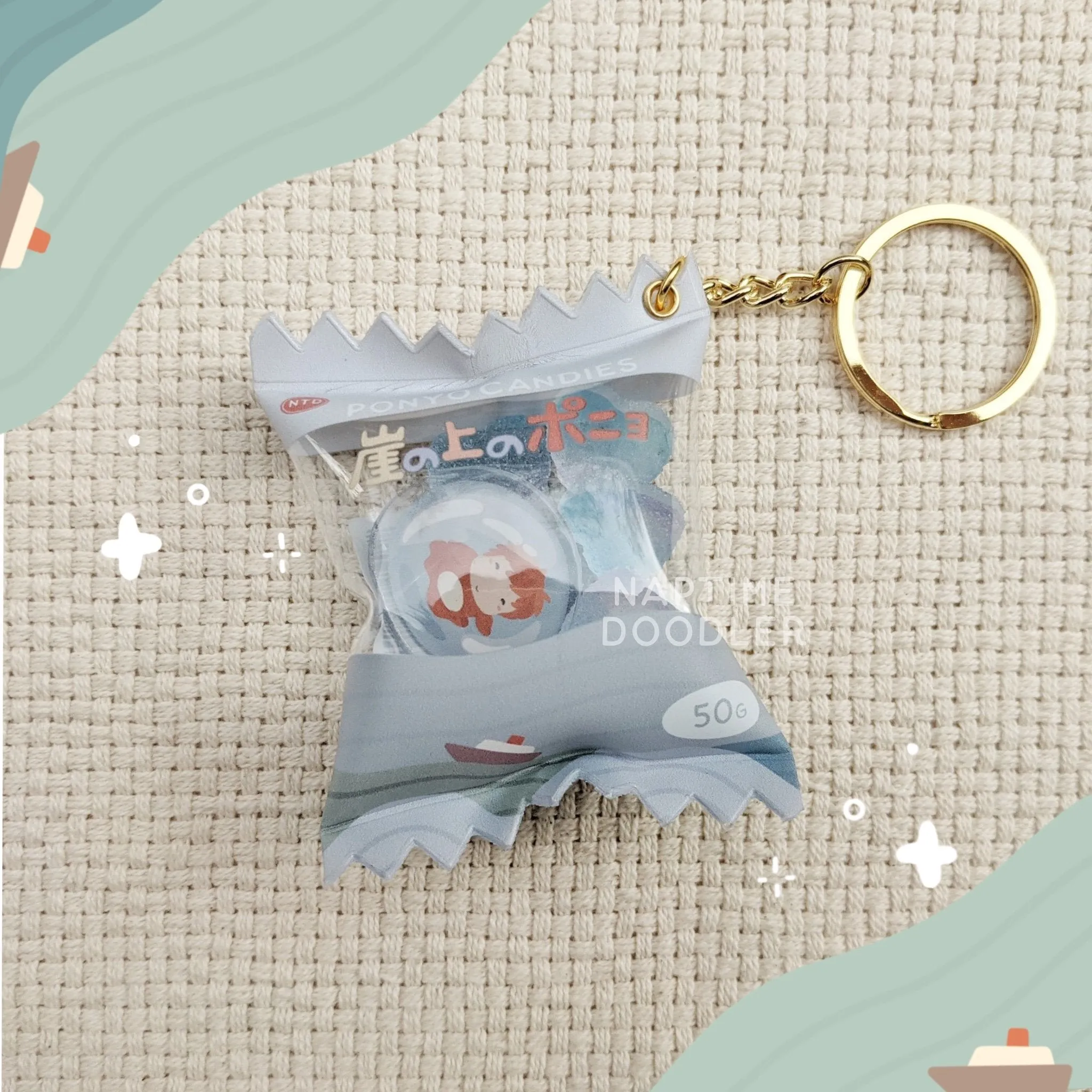 Ponyo Candy Charm Keychain | Naptime Doodler
