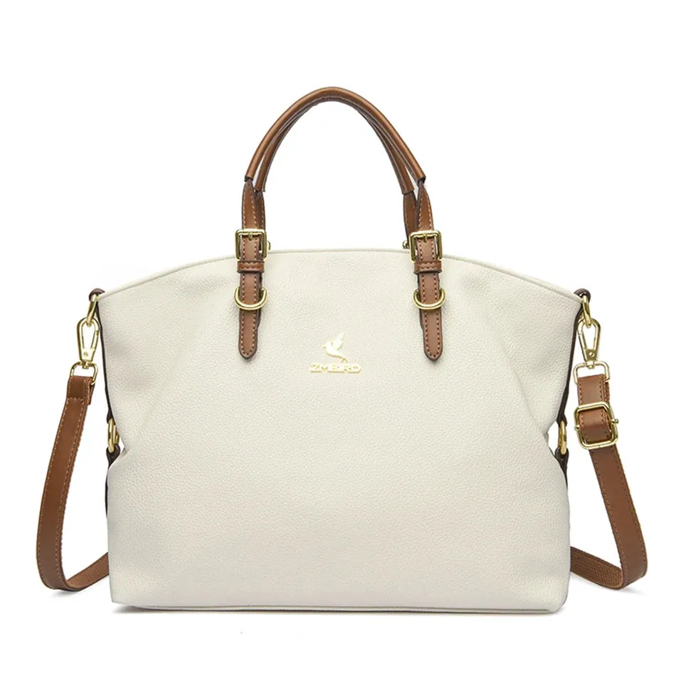 PU leather solid colour shoulder Bags
