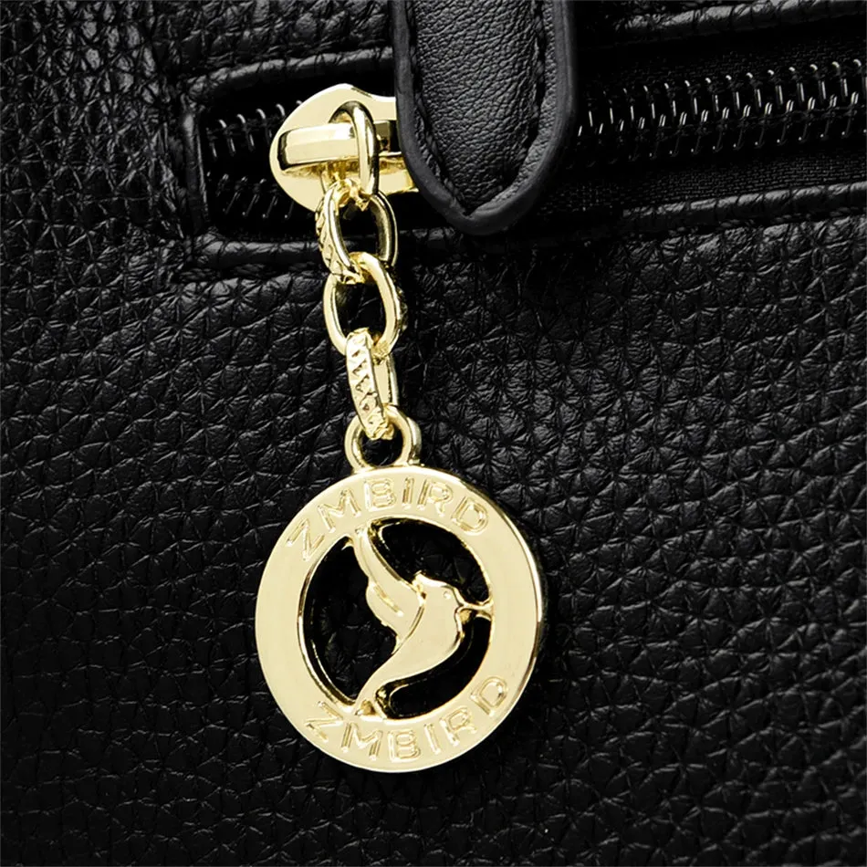PU leather solid colour shoulder Bags