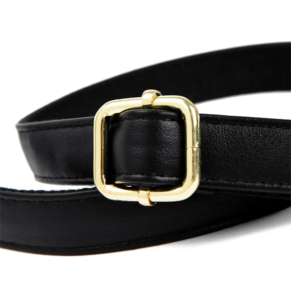 PU leather solid colour shoulder Bags