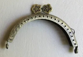 Purse Frame 3 x 2" Flower Anitque Gold