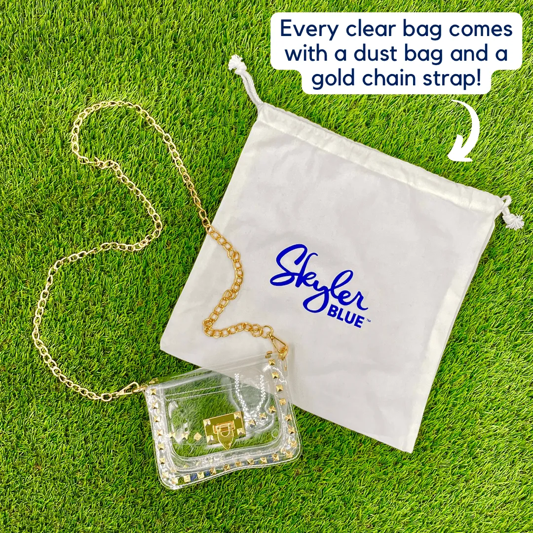 The Westlake Clear Small Studded Bag