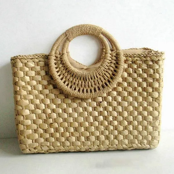 Versatile Retro Square Straw Bags
