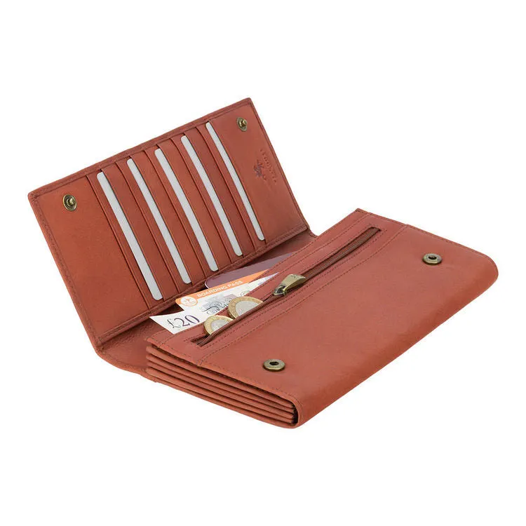 Visconti Brown Leather Clutch Bag