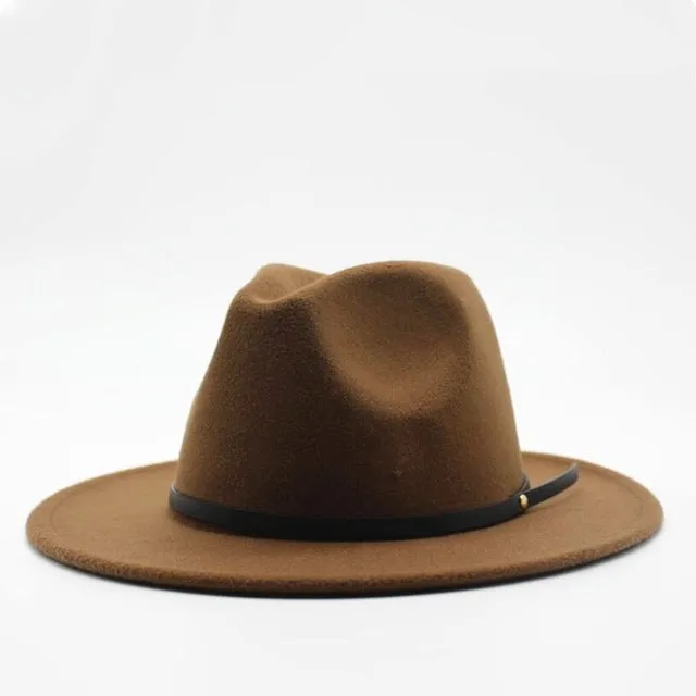 Wide Brim Ladies Trilby Chapeu Feminino Hats