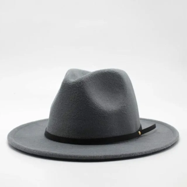 Wide Brim Ladies Trilby Chapeu Feminino Hats