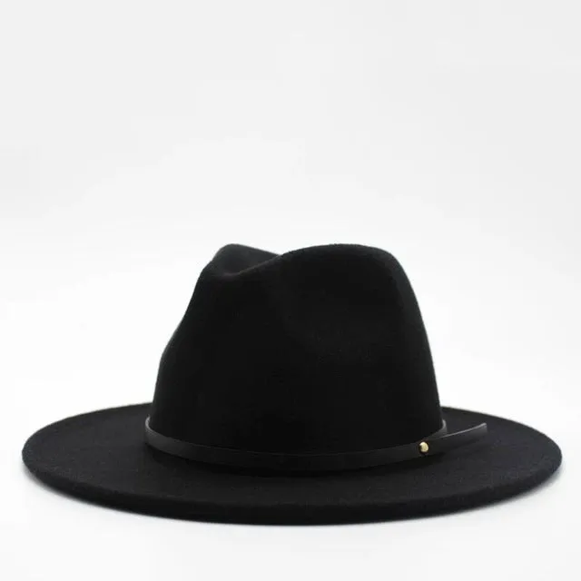 Wide Brim Ladies Trilby Chapeu Feminino Hats