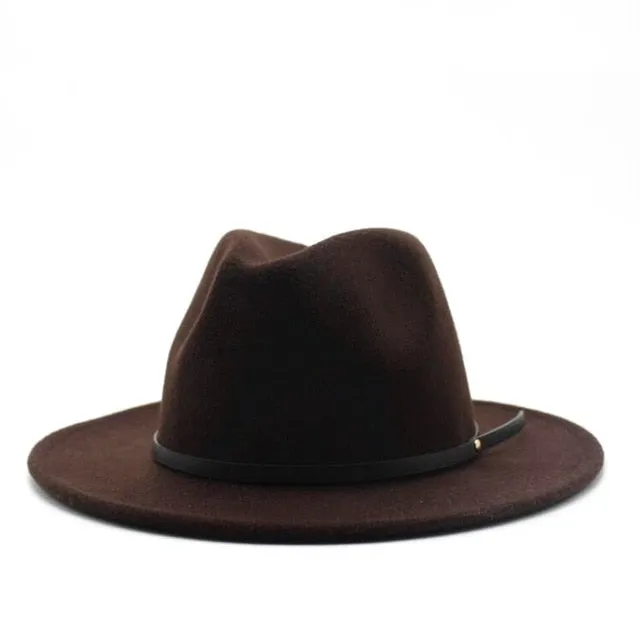 Wide Brim Ladies Trilby Chapeu Feminino Hats