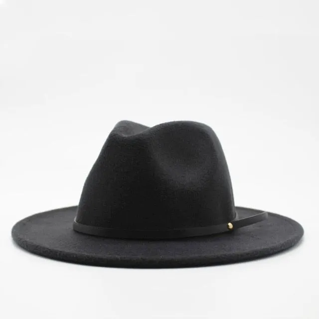 Wide Brim Ladies Trilby Chapeu Feminino Hats