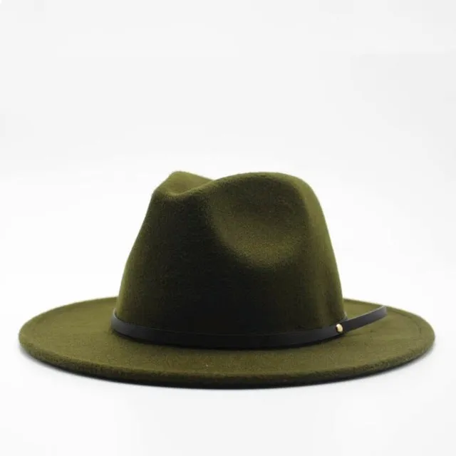 Wide Brim Ladies Trilby Chapeu Feminino Hats