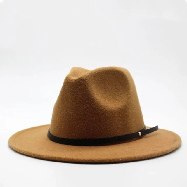Wide Brim Ladies Trilby Chapeu Feminino Hats