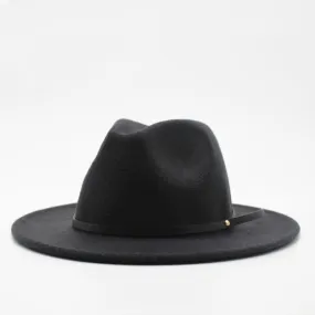 Wide Brim Ladies Trilby Chapeu Feminino Hats